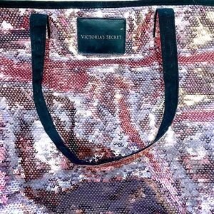 Victoria's Secret Sparkling Pink Sequin Tote